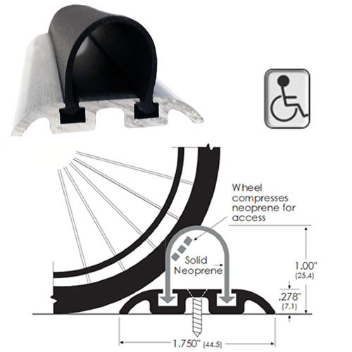Gordon Glass Co. ADA Wheelchair Accessible Shower Threshold60in long